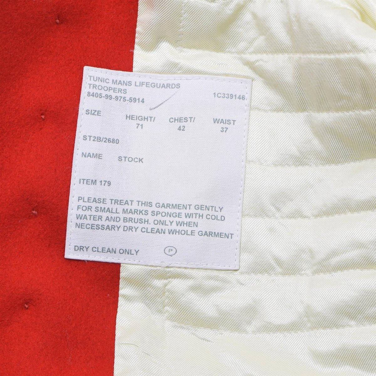 Original britische Militärjacke, Tunika, rotes Kleid, Kavallerie, Rettungsschwimmer, Soldaten, NEU