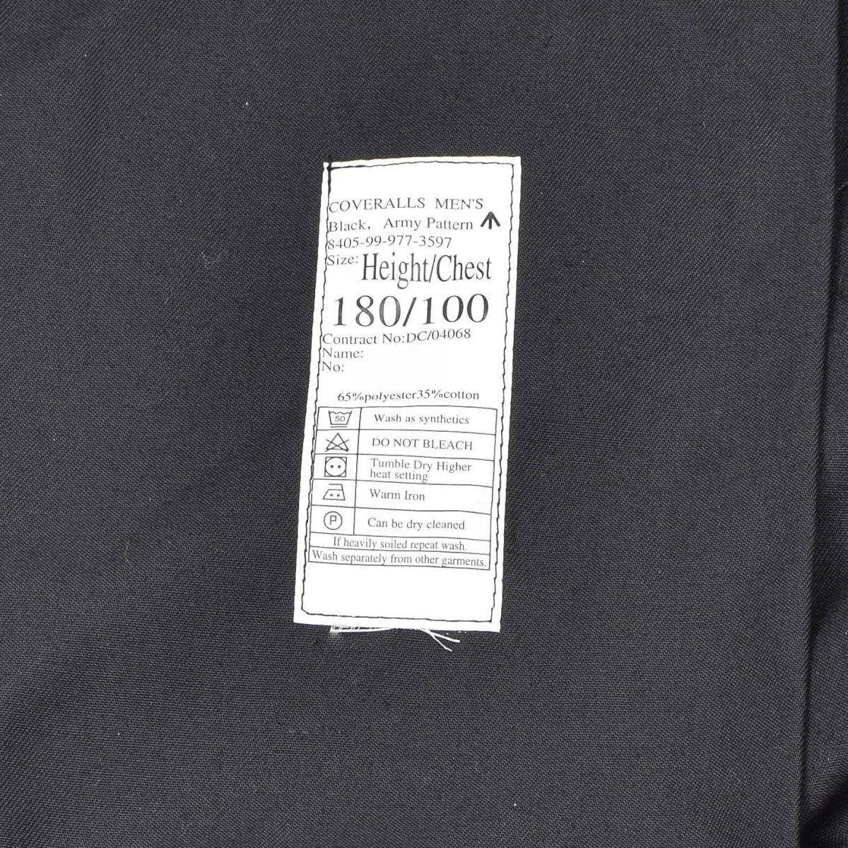 Original britischer Militär-Mechaniker-Overall, Arbeitskleidung, Uniform, Arbeitsoverall, schwarz