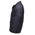 Original britische Militär-Regenjacke, Polizei, einfarbig, schwarz, gefüttert, wasserdichter Mantel