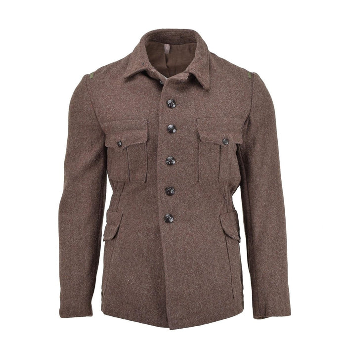 Original bulgarische klassische Militärjacke aus Wolle, Winterbraun, warm, winddicht, NEU – GoMilitar