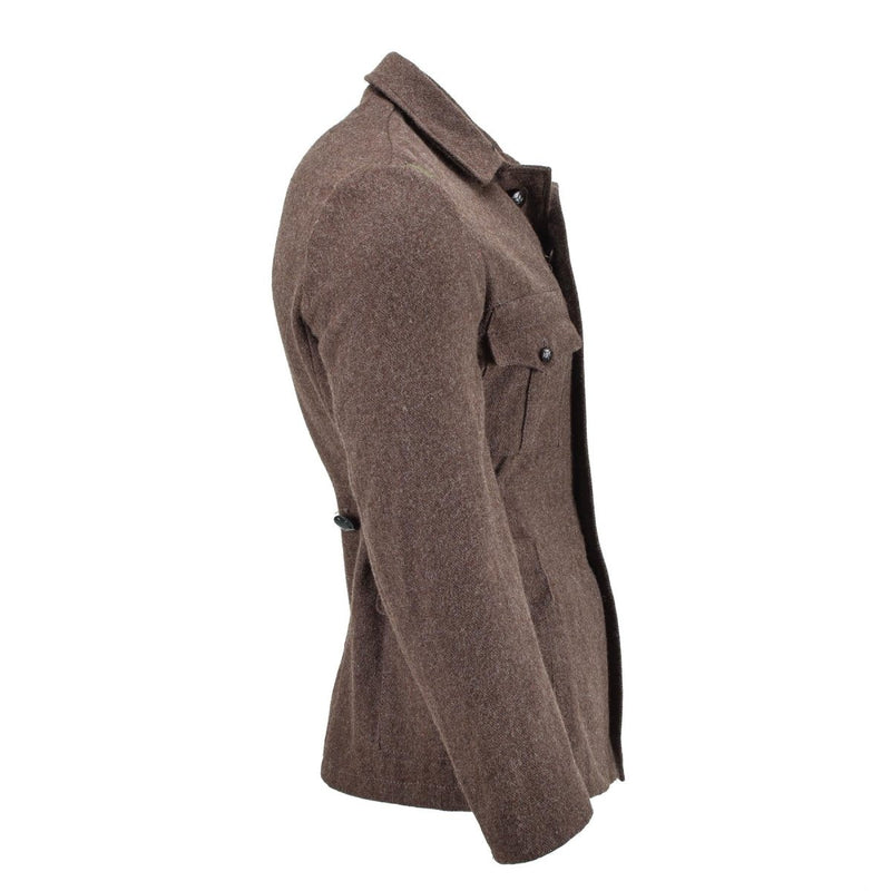 Original bulgarische Militär klassische Jacke Wolle Winter braun warm winddicht NEU
