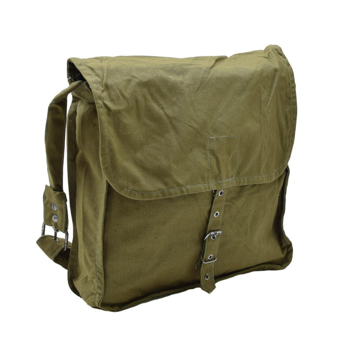 Original Bulgarian Military olive shoulder bag adjustable strap outdoor travel - GoMilitar