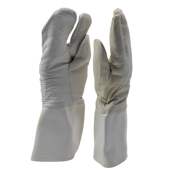 Original Bundeswehr-Militär-Fäustlinge, gefüttert, 3-Finger-Design, für kaltes Wetter, Weiß – GoMilitar