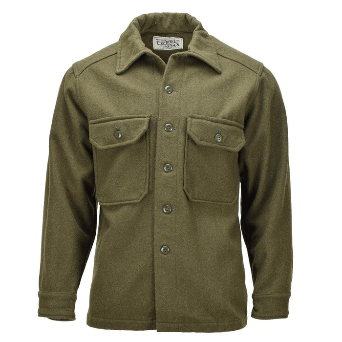 Original kanadische Armee-Wollfeldjacke Vintage Military Surplus Olive - GoMilitar