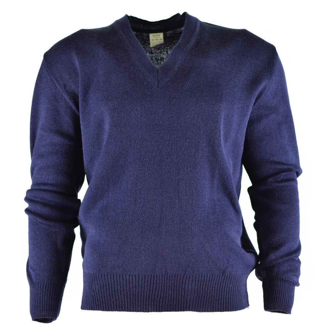 Original tschechischer Armeepullover, blauer Wollpullover mit V-Ausschnitt, Militärüberschuss, NEU