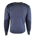 Original tschechischer Armeepullover M97 aus blauer Wolle mit V-Ausschnitt, Militärüberschuss, NEU
