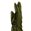 Original Czech army winter trigger mittens with fleece lining and elasticated cuffs in medium size, military green color.