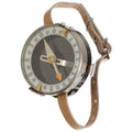 Original tschechisches Militärarmband, Kompass, Kartenmaß, Lederarmband, braun