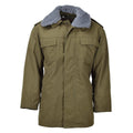 Original tschechische Militärjacke Parka M85 mit Futter, Kapuze, langem Saum, Armee-Olive