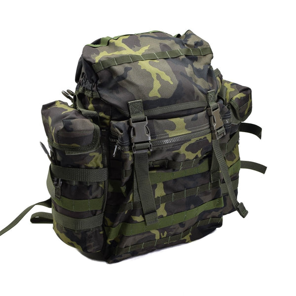 Original tschechischer Militär-Molle-Rucksack mit Schnellverschluss, Waldtarnung, 30 l