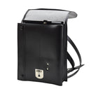 Original Czechoslovakian Police Shoulder Bag Documents Artificial Leather Black with metal lock and adjustable strap military surplus style