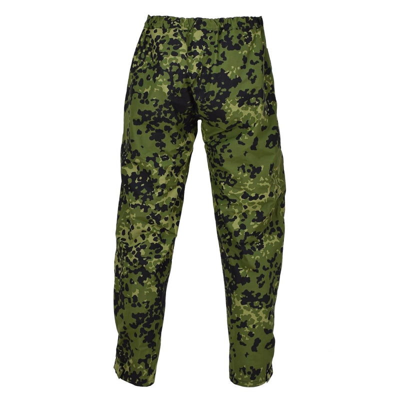 Original Danish military M84 camo rain pants waterproof field combat trousers - GoMilitar