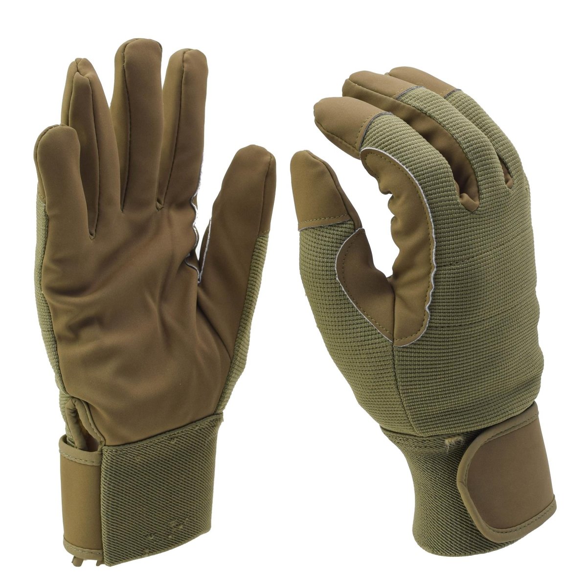 Original dänische militärische taktische Winterhandschuhe aus Polycotton, isoliert, Sandbraun