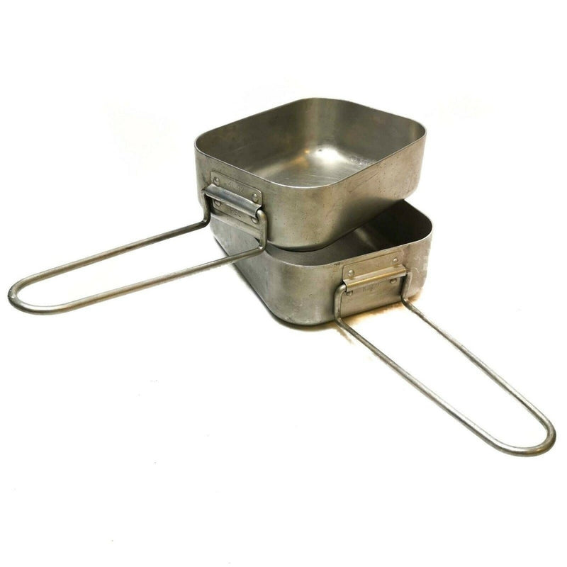 Original Dutch Army Aluminum Mess tins mess kit Cooker Military Bushcraft gear - GoMilitar