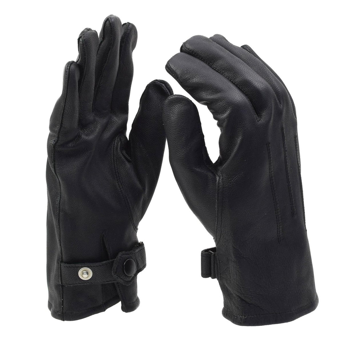 Original niederländische Armee-Winterhandschuhe aus Leder, warm gefüttert, für kaltes Wetter, Schwarz