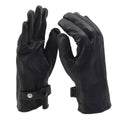 Original niederländische Armee-Winterhandschuhe aus Leder, warm gefüttert, für kaltes Wetter, Schwarz