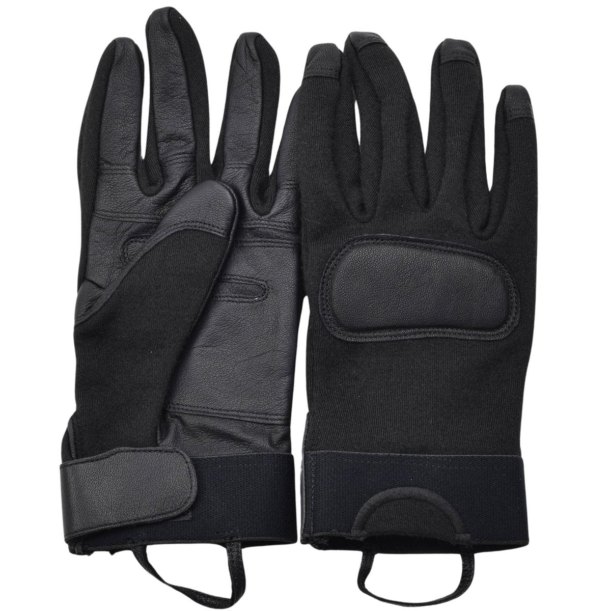 Originale taktische Kampfhandschuhe der niederländischen Armee mit Lederhandflächen und Knöchelschutz NEU