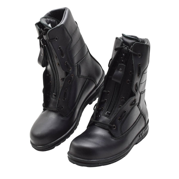 Original Dutch Military Air Force Pilot Boots Genuine Leather Tactical Black - GoMilitar
