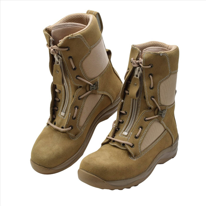 Originale Pilotenstiefel der niederländischen Militärluftwaffe aus echtem Leder, taktische Wüste – GoMilitar