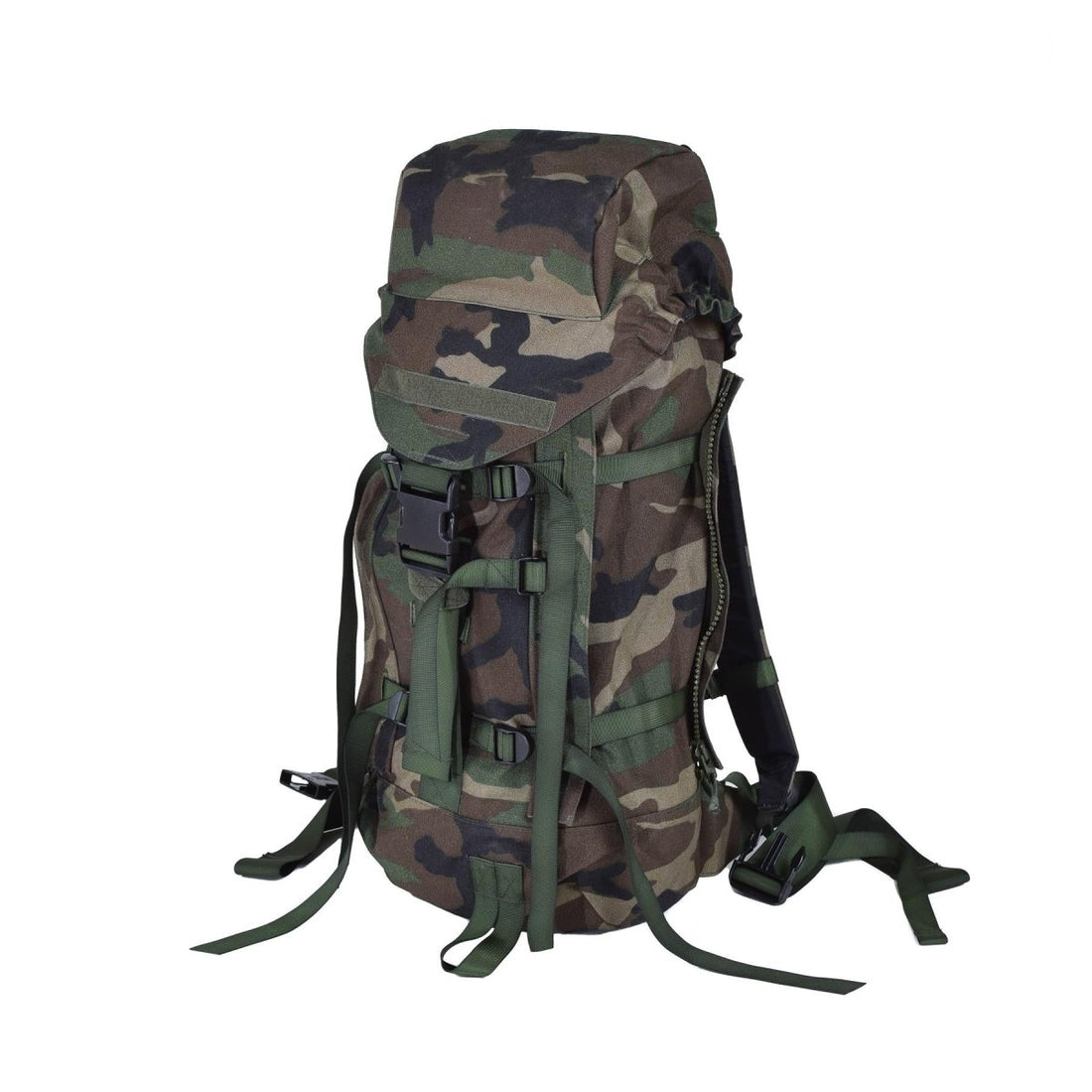 Original niederländischer Militär-Tagesrucksack, Marine-Rucksack, Wander- und Campingrucksack, Woodland, 40 l