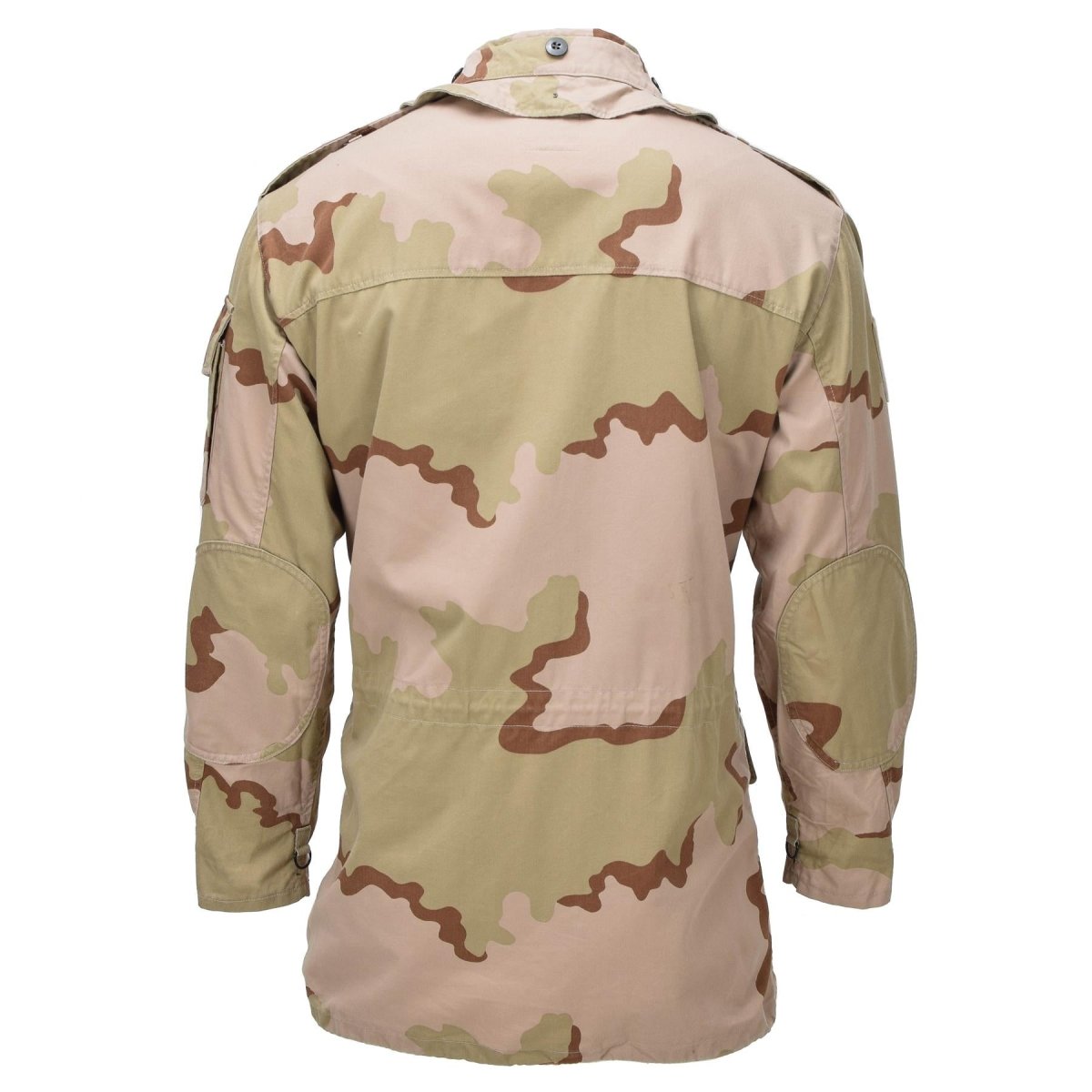 Original niederländische Militärfeldmantel Verstellbare Manschetten Saum Desert Camo