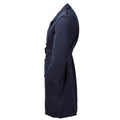 Original holländischer, formeller Militärmantel, zweireihig, blau mit Gürtel
