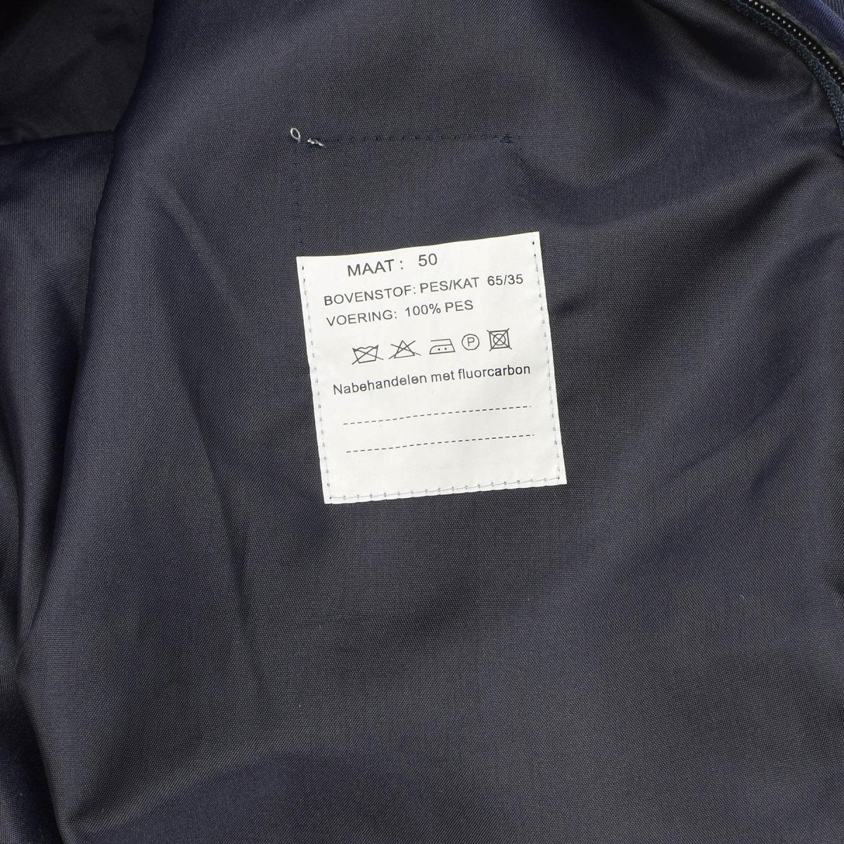 Original niederländische Militärausgabe Herren Regenmantel gesteppter Innen-Trenchcoat einfarbig blau