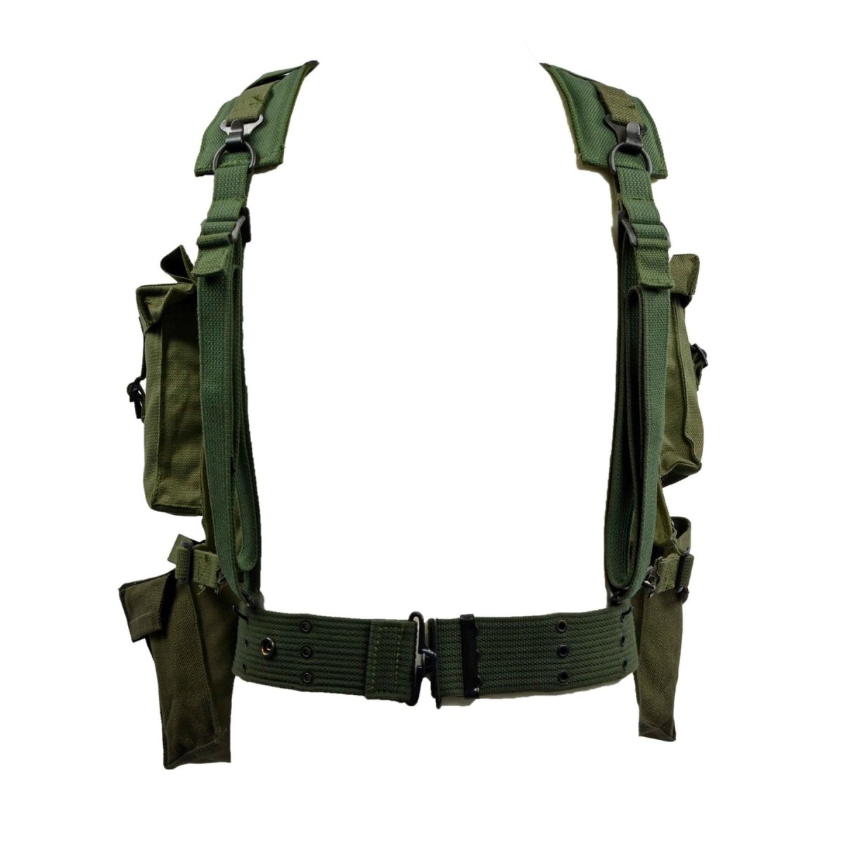 Original Dutch Military M58 Webbing Pattern 35L Rucksack Perforierter Gürtel Olive