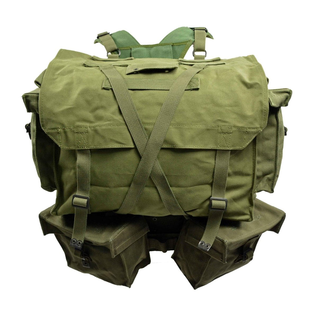 Original Dutch Military M58 Webbing Pattern 35L Rucksack Perforierter Gürtel Olive