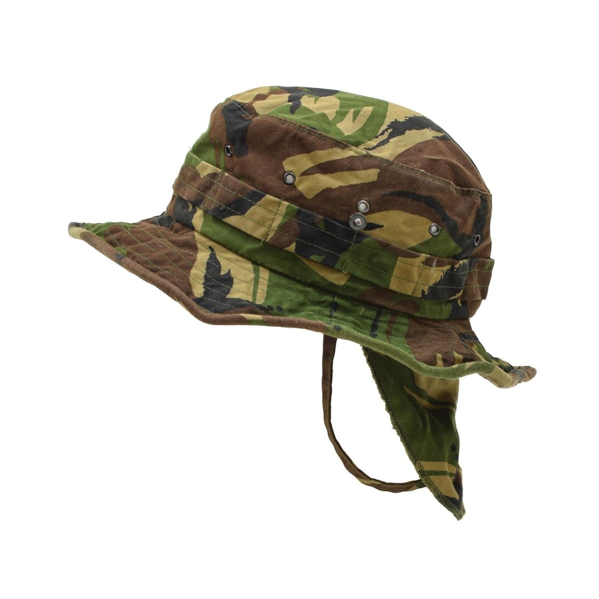 Original niederländischer Militär-Panamahut mit Nackenklappe, taktische DMP-Boonie-Cap, Überschuss