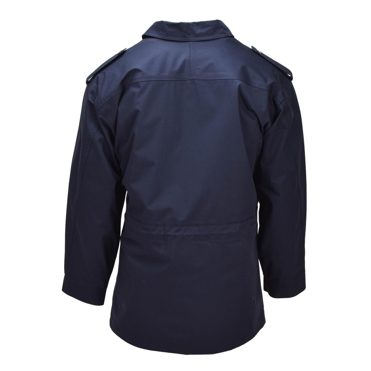 Original niederländischer Militärparka mit Umlegekragen, Fischer-Logo, Armeejacke, Blau