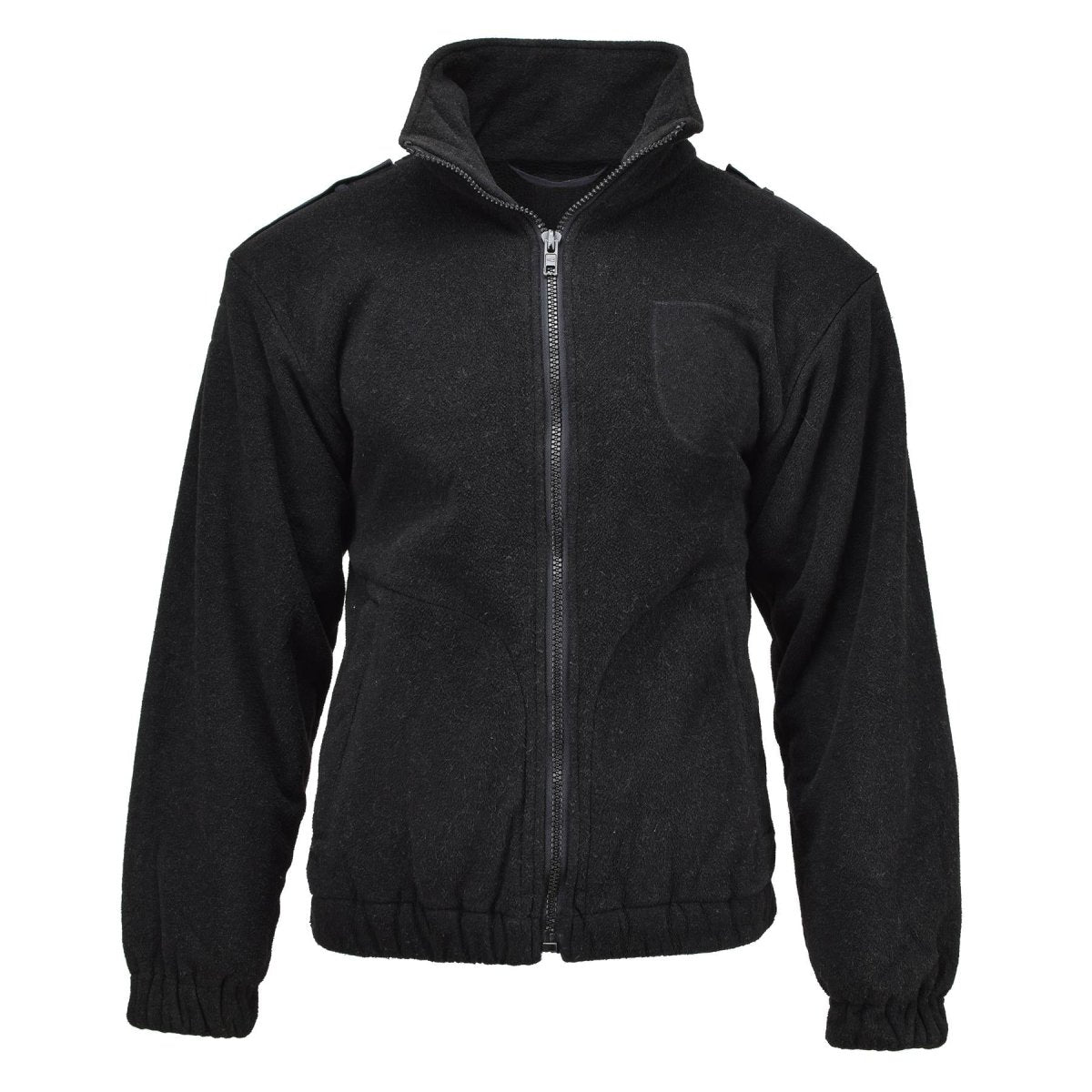 Original niederländische Militärpolizei Fleecejacke, warmer Pullover, Winterpullover, schwarz