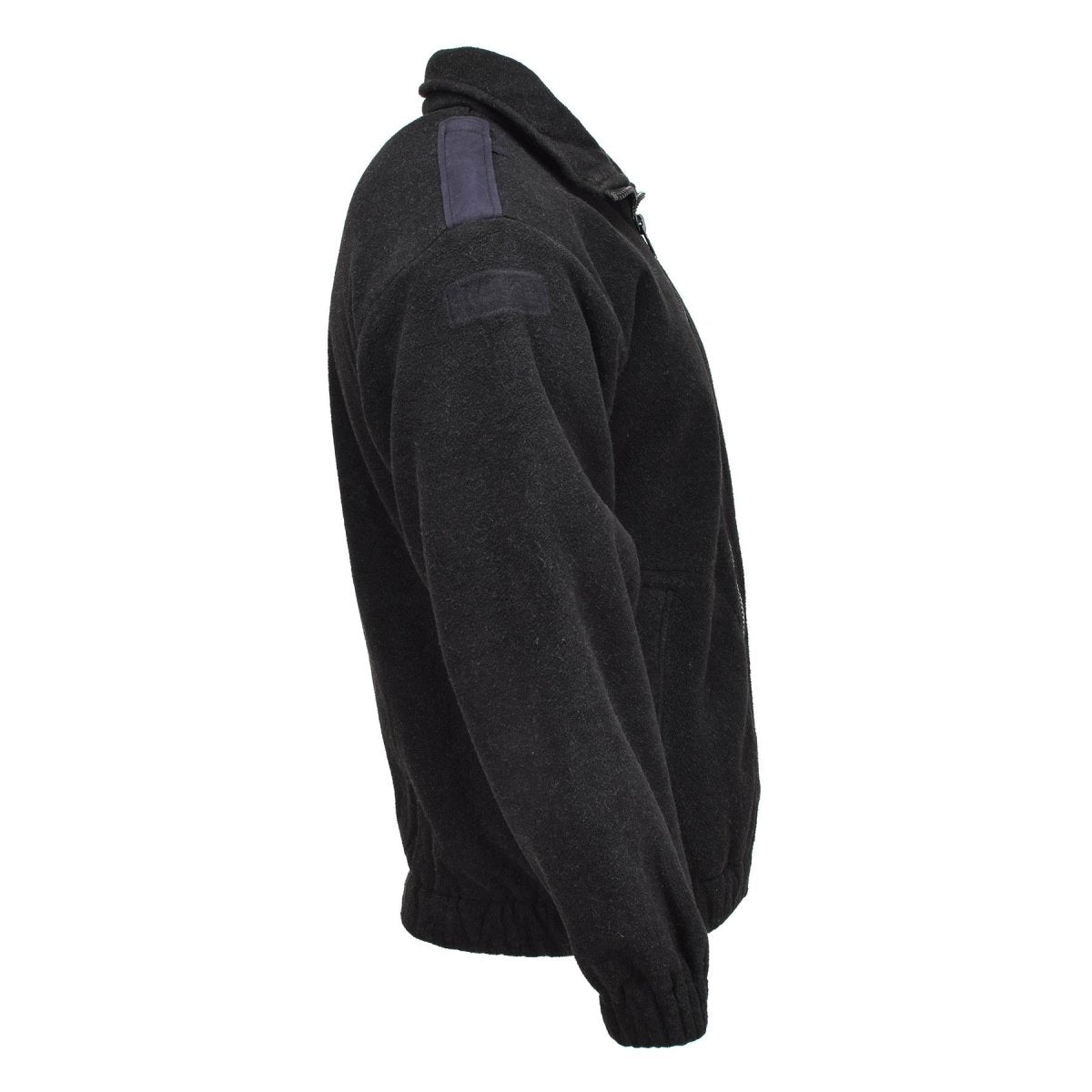 Original niederländische Militärpolizei Fleecejacke, warmer Pullover, Winterpullover, schwarz