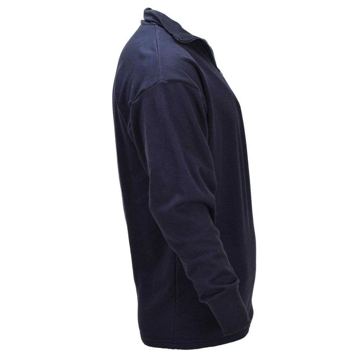 Original niederländisches Militär-Thermo-Unterhemd, langärmelig, halber Reißverschluss, blau