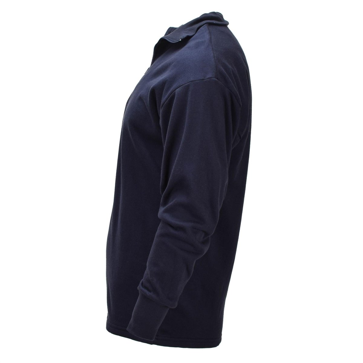 Original niederländisches Militär-Thermo-Unterhemd, langärmelig, halber Reißverschluss, blau