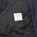 Original niederländischer Militär-Trenchcoat für Damen, einfarbig blau, Regenmantel mit gestepptem Futter