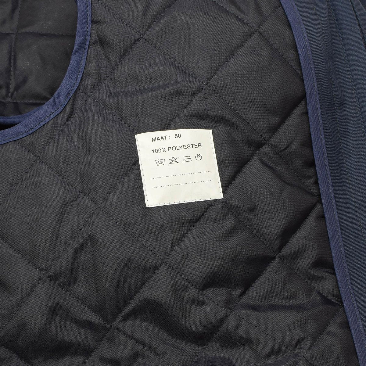 Original niederländischer Militär-Trenchcoat für Damen, einfarbig blau, Regenmantel mit gestepptem Futter