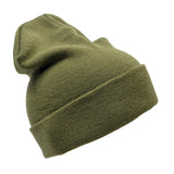 Original Dutch Military WoolGuard Roll Top Wolle Beanie Wintermütze Grün