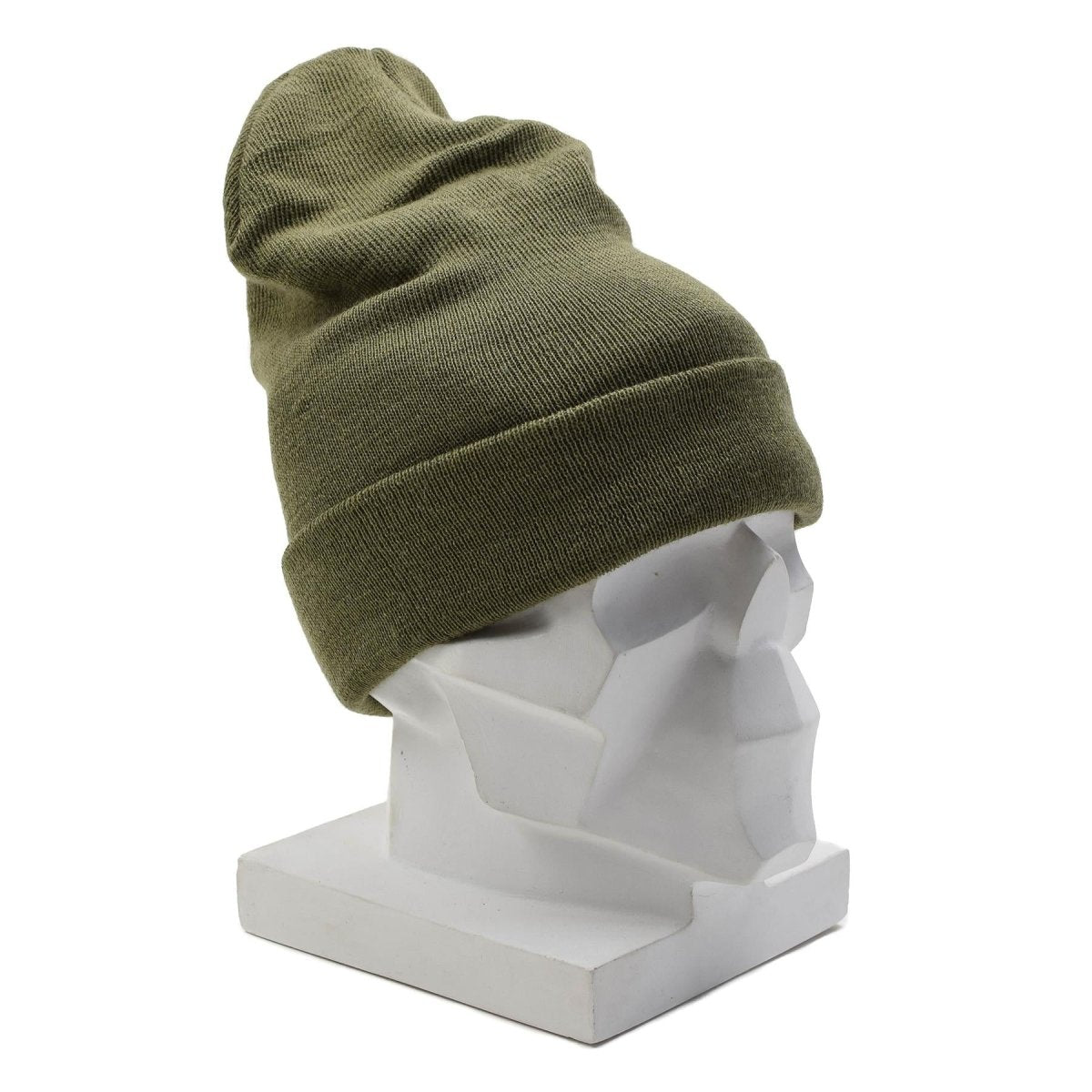 Original Dutch Military WoolGuard Roll Top Wolle Beanie Wintermütze Grün