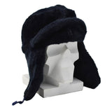 Original niederländische Polizei-Wintermütze, umklappbare Ohrenklappen, verstärkte Stirn, blau