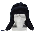 Original niederländische Polizei-Wintermütze, umklappbare Ohrenklappen, verstärkte Stirn, blau