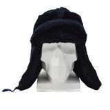 Original niederländische Polizei-Wintermütze, umklappbare Ohrenklappen, verstärkte Stirn, blau
