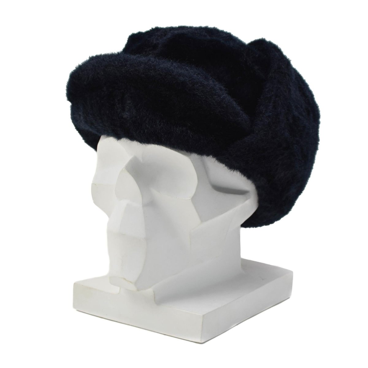 Original niederländische Polizei-Wintermütze, umklappbare Ohrenklappen, verstärkte Stirn, blau