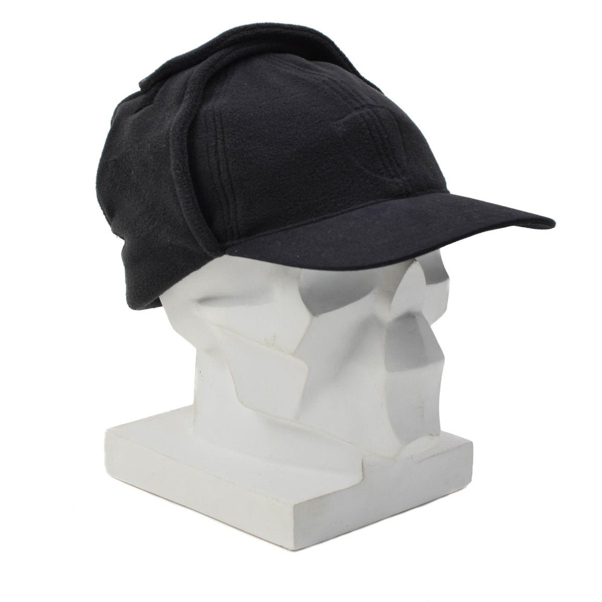 Original niederländische Polizei-Wintermütze, robuste Konstruktion, Wärmedämmung, Schwarz