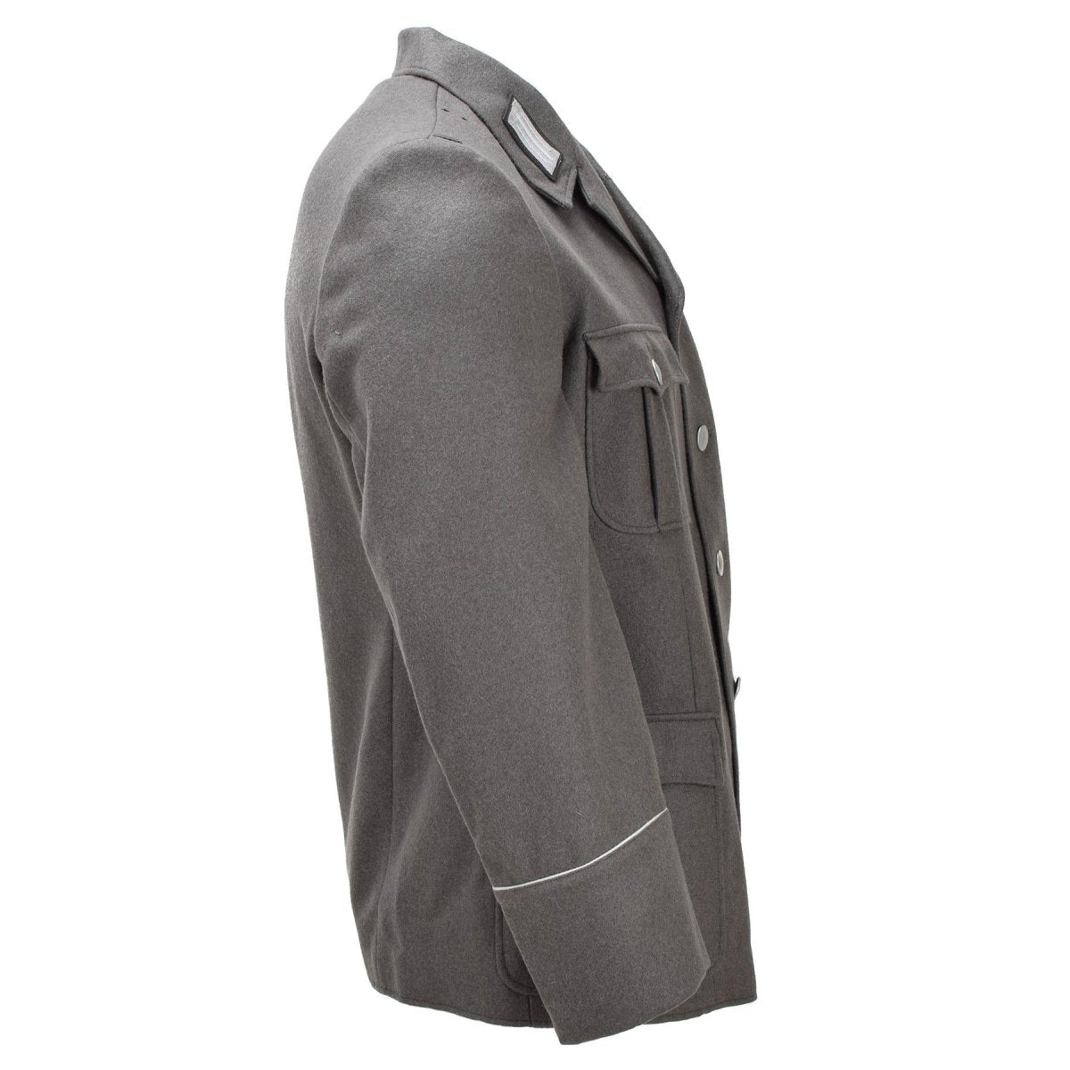 Original DDR-Militärjacke, Epauletten, Kragenaufnäher, Grau