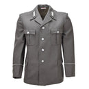 Original East German Military Dress Jacket Epaulets Collar Patches Gray - GoMilitar