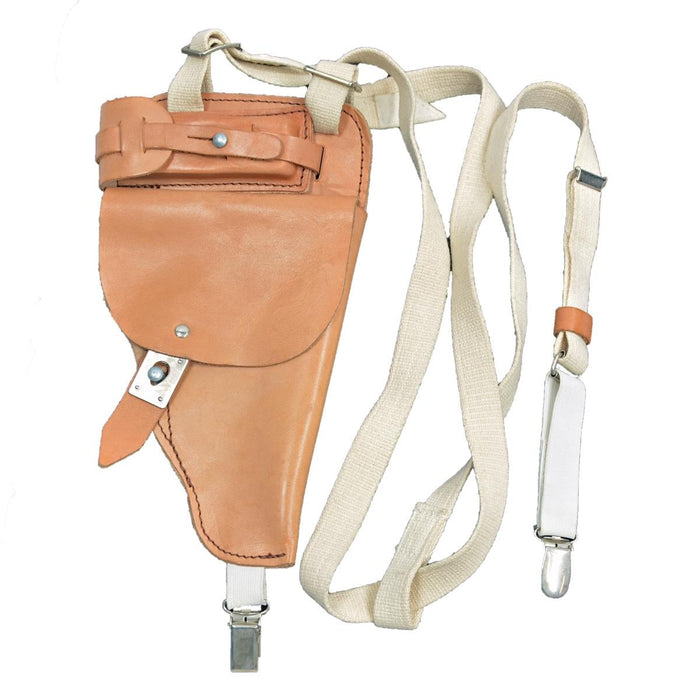 Original DDR-Militär M74 Schulterpistolenholster NVA Leder Braun - GoMilitar
