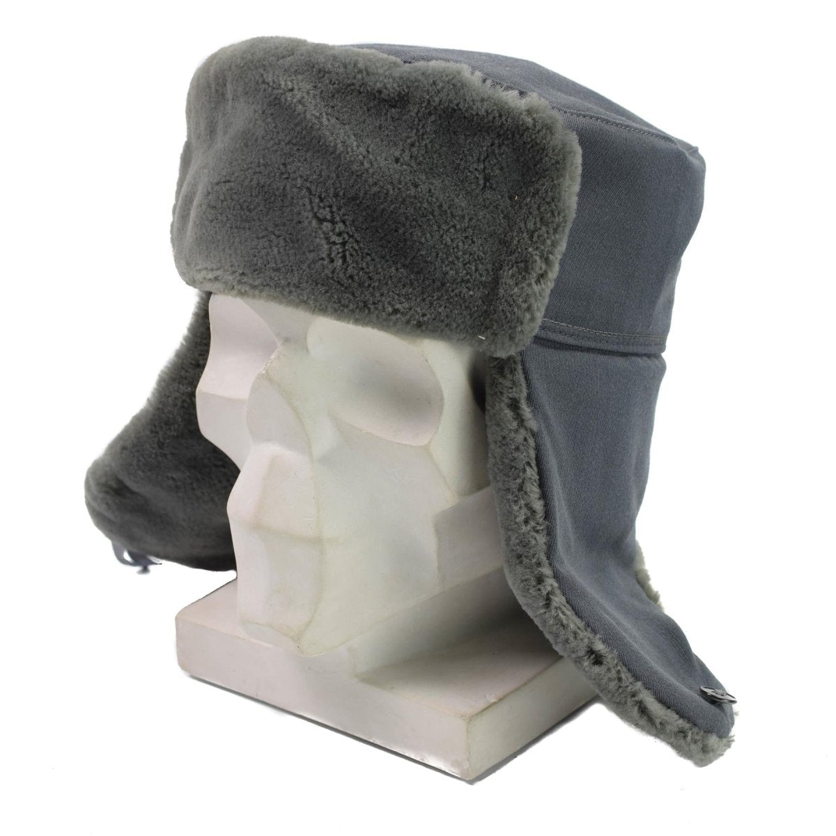 Original DDR Armeeoffizier Wintermütze Kaltwetter Uschanka Kunstpelz NEU