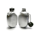 Original Trinkflasche der französischen Armee, Wasserflasche, Feldflasche, Baumwollbeutel, OD NEU