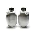 Original Trinkflasche der französischen Armee, Wasserflasche, Feldflasche, Baumwollbeutel, OD NEU